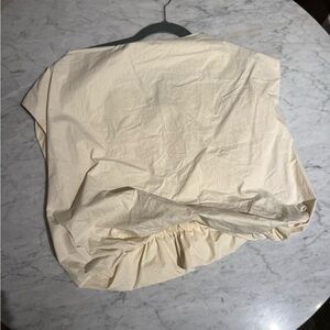 High neck Zara cream balloon top